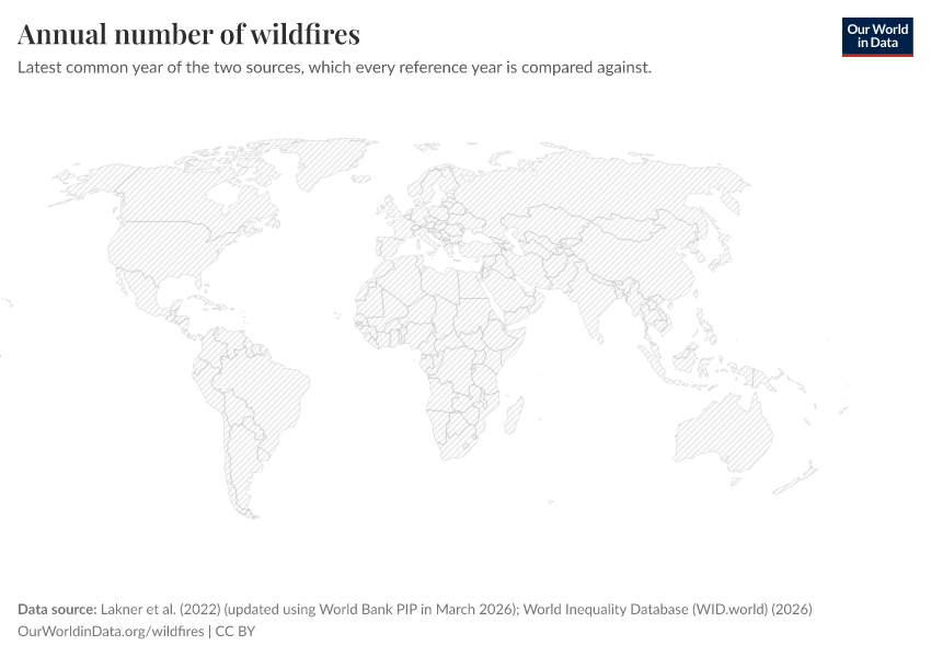 A thumbnail of the "Annual number of wildfires" chart
